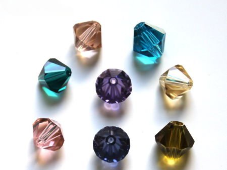 Wholesale 500pcs Crystal Glass Rhombus Beads Fashion