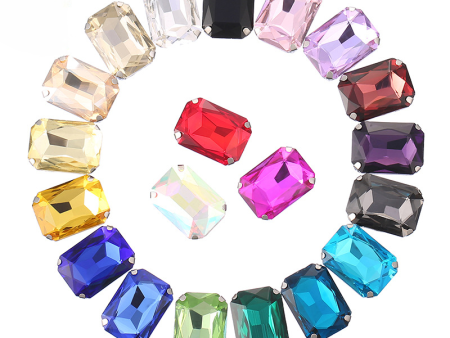 Wholesale 50pcs pack Rectangular Octagon Rhinestone Claw Drill Beads For Sale