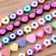 Wholesale 20pcs Soft Pottery Perforated Tablets Animal Fruit Heart Beads Online now