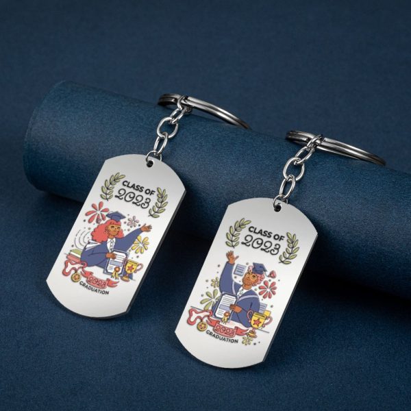 Wholesale 2023 Couple Graduation Season Stainless Steel Keychain Cheap