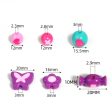 Wholesale 20pcs pack Creamy Candy Two-color Plum Blossom Butterfly Print Loose Beads Fashion