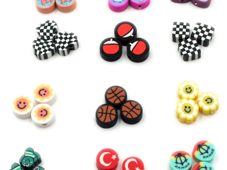 Wholesale 1000pcs pack Smiley Face Soft Clay Sheet Beads Sale