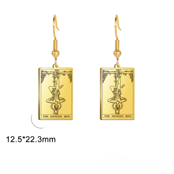 Wholesale Vintage Tarot Stainless Steel Earrings For Cheap