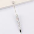 Wholesale 10pcs Plastic Flower Print Beaded Ballpoint Pen on Sale