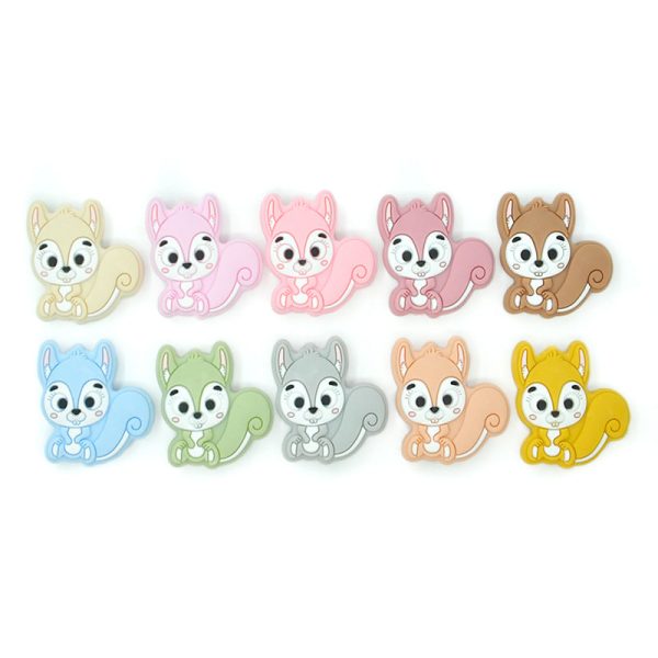 Wholesale 100pcs Squirrel Silicone Beads For Sale