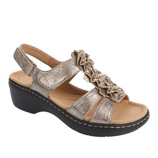 Wholesale PU Summer Hollow Wedge Sandals For Sale