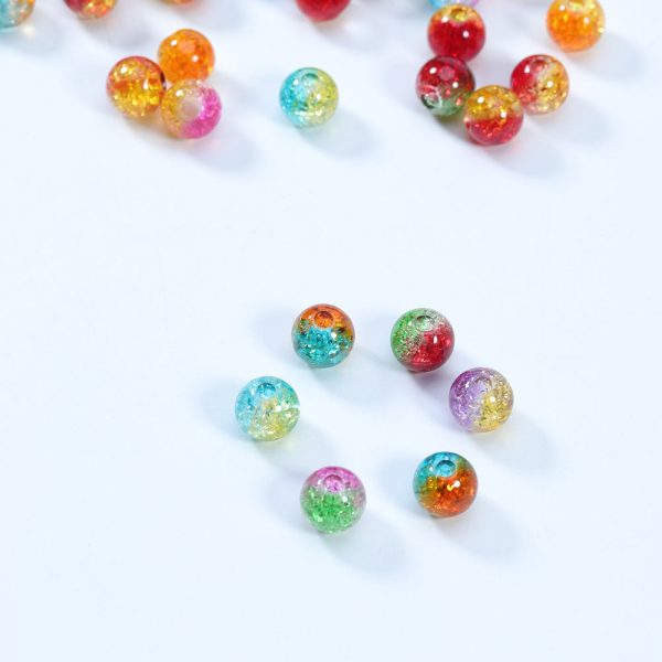 Wholesale 100pcs pack Acrylic Burst Flower Crystal Scattered Beads For Discount