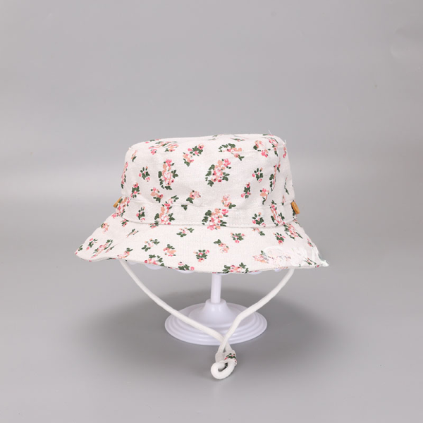 Wholesale Polyester Kids Strawberry Print Bucket Hat on Sale