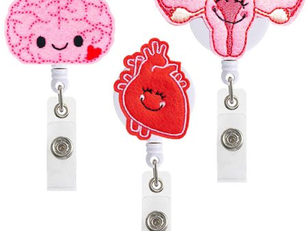 Wholesale ABS Nurse Felt Easy Pull Button Keychain Online