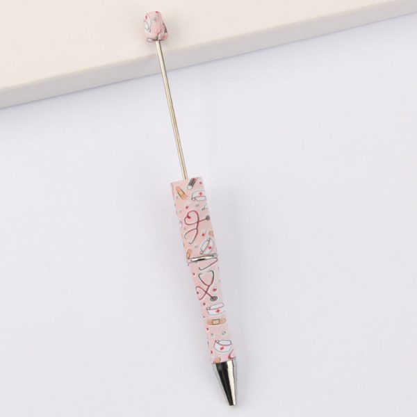 Wholesale 10pcs Plastic Nurse Doctor Printing Beaded Ballpoint Pen Discount