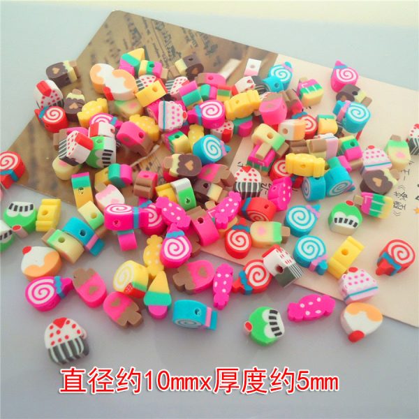 Wholesale 100pcs pack 10mm Soft Clay Fruit Slices Beads Fashion