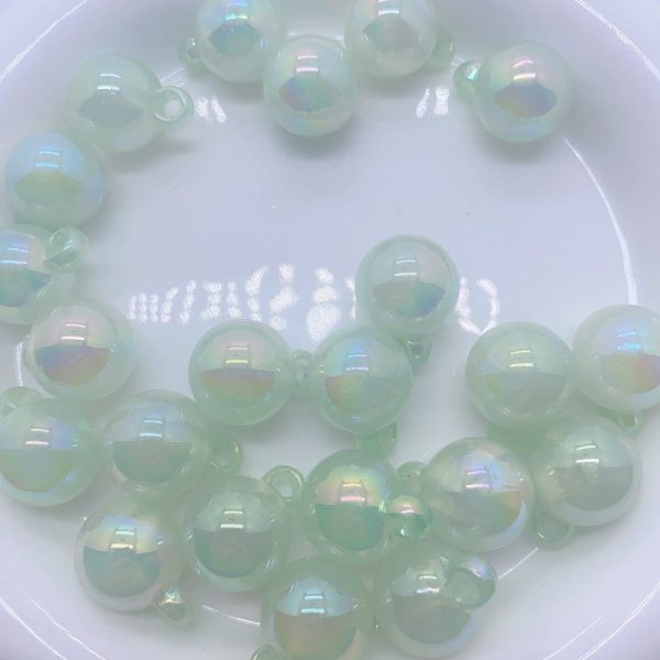 Wholesale 10pcs pack Mabei Luminous Mermaid Ji Hanging Hole Round Beads Supply