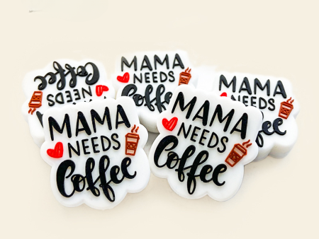 Wholesale 10pcs Silicone Alphabet Coffee Mom Focal beads on Sale