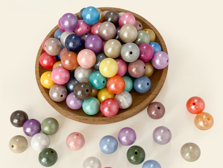 Wholesale 50pcs pack 15MM Fine Shiny Silicone Round Beads Online Hot Sale