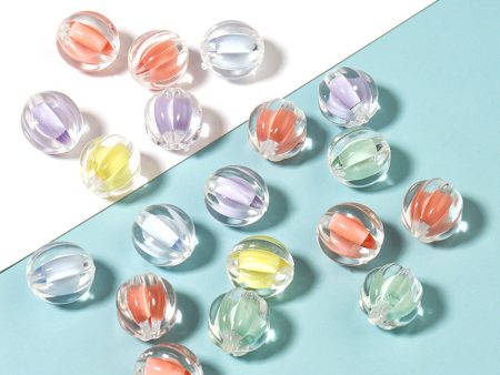 Wholesale 20pcs pack Acrylic Transparent Frosted Various Candy Color Beads on Sale