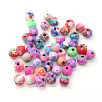 Wholesale 1000pcs pack Printed Color Soft Pottery Round Beads on Sale