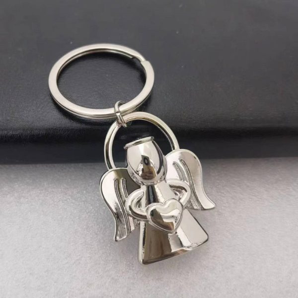 Wholesale 10PCS Zinc Alloy Guardian Angel Metal Keychain Sale