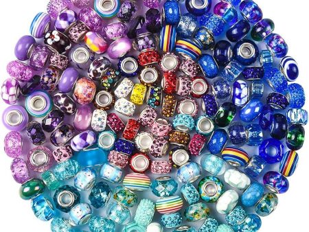 Wholesale 200pcs Resin Color Beads Big Hole Mixed Color Beads Online now