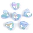 Wholesale 10pcs pack Acrylic UV Plating Cut Face Love Beads For Sale