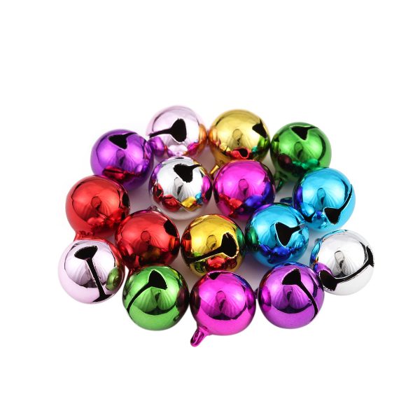 Wholesale 20pcs pack14mm Christmas Decoration Colorful Bells Beads Online Hot Sale