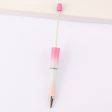 Wholesale 10pcs Plastic Rainbow Tricolor Gradient Beaded Ballpoint Pen For Cheap