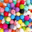 Wholesale 100PCS 15MM  Food Grade Baby Teething Round Silicone Beads on Sale