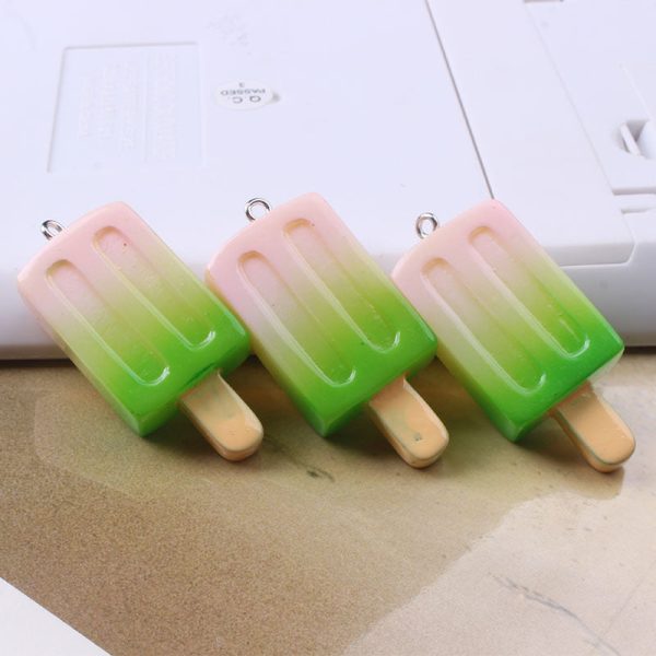 Wholesale 20pcs Resin Gradient Ice Cream Keychains Accessories Online Sale