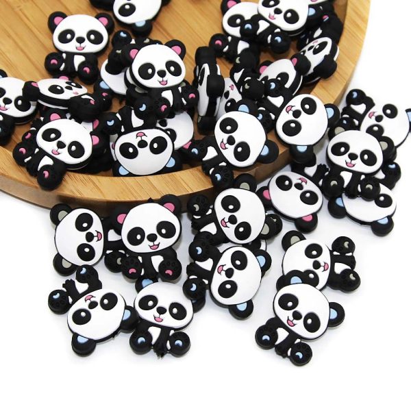 Wholesale 2pcs Silicone Baby Panda Molar Beads Fashion