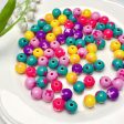 Wholesale 10pcs Acrylic Plus Size Glossy Color Round Skewer Beads For Discount