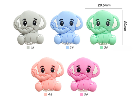 Wholesale 10pcs pack Silicone Elephant Focal beads For Sale