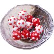 Wholesale 2pcs Handmade Glass Polka Dot Ball Red White Colorful Beads For Sale