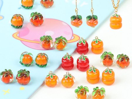 Wholesale 100pcs Glass Persimmon Loose Beads on Sale