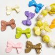 Wholesale 10pcs pack Glossy Baking Lacquer Cream Ribbon Bow Knot Straight Hole Beads Online