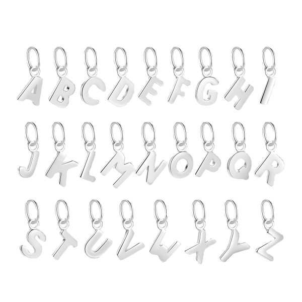 Wholesale Sterling Silver 26 English Alphabet Keychain Accessories Online Sale