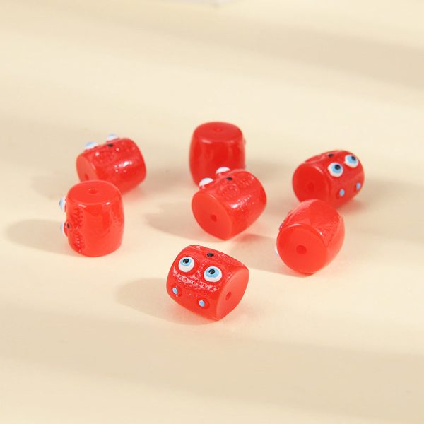 Wholesale 20pcs Cartoon Eyeball Monster Resin String Beads Supply