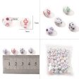 Wholesale 100pcs pack Round Symbol Color Pattern Ball Hole Acrylic Beads For Sale