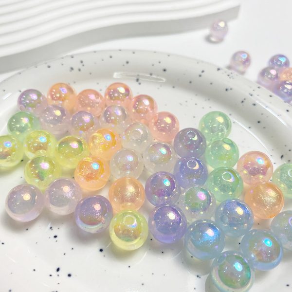 Wholesale 10pcs pack 12mm Mapei Luminous Light Flash Round Colorful Beads Hot on Sale