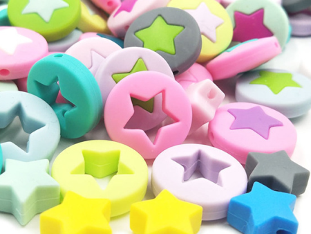 Wholesale 50pcs Star Shape Baby Teether Silicone Beads Online Hot Sale