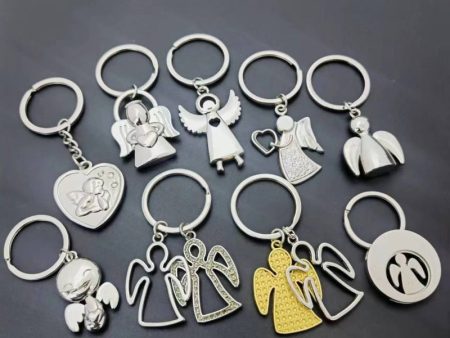 Wholesale 10PCS Zinc Alloy Guardian Angel Metal Keychain Sale