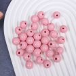 Wholesale 10PCS 16MM Colored Round Wood Scattered Beads Discount