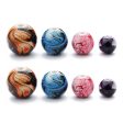 Wholesale 100pcs pack Mixed Color Ink Painting Resin Round Beads Supply