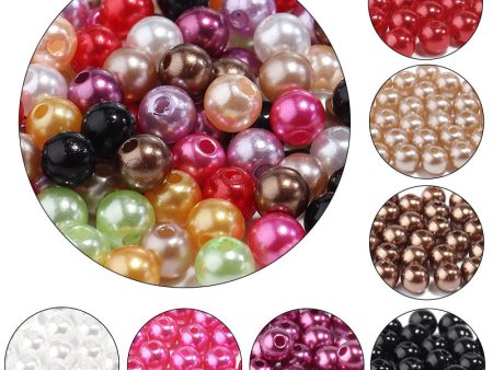 Wholesale 1000pcs pack ABS Beads with Holes Imitation Pearl Beads Cheap