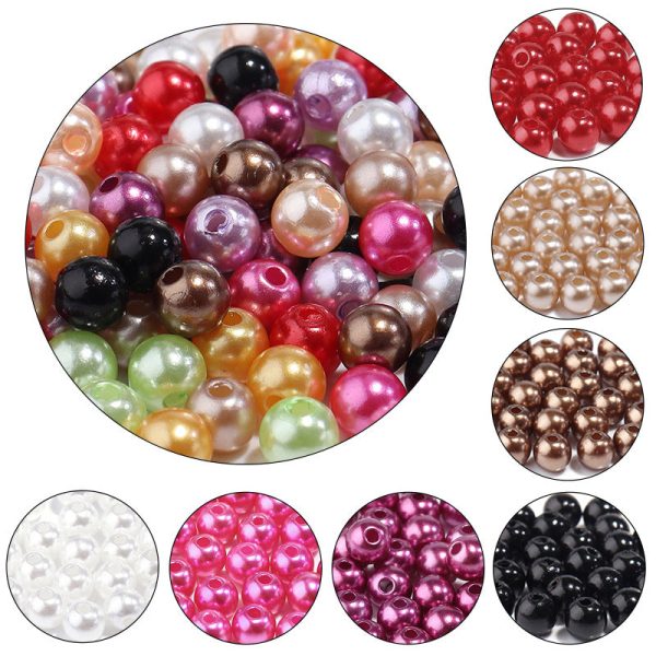 Wholesale 1000pcs pack ABS Beads with Holes Imitation Pearl Beads Cheap