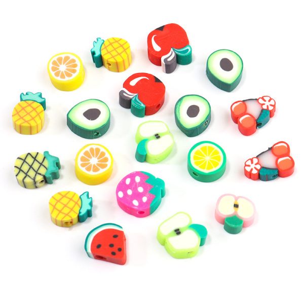 Wholesale 50pcs pack 10mm Soft Pottery Fruit Beads Hot on Sale