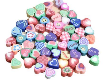 Wholesale 100pcs pack 10mm soft pottery mixed love Beads Online