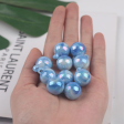 Wholesale 10pcs Acrylic Alpine Color Double Color Hanging Hole Beads Hot on Sale