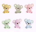 Wholesale 10pcs pack Cartoon Koala Teether Silicone Beads For Discount