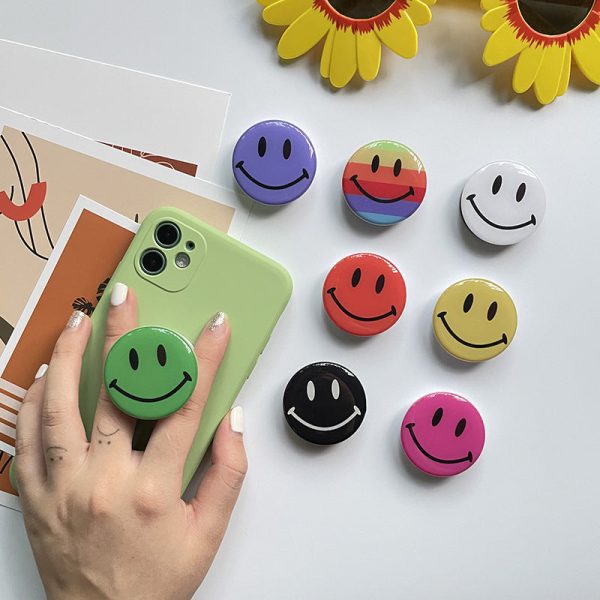 Wholesale Epoxy Smiley Face Mobile Phone Airbag Holder Hot on Sale