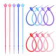 Wholesale 20pcs DIY Candy Color Small Flower Cable Tie Key Chain For Cheap