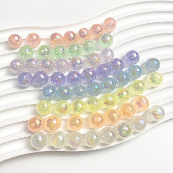 Wholesale 10pcs pack 12mm Mapei Luminous Light Flash Round Colorful Beads Hot on Sale